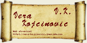 Vera Kojčinović vizit kartica
